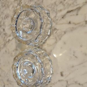 Elegant Vintage Glass Candle Holders
